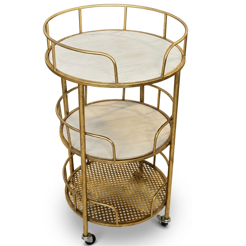 Carrito De Servicio Dorado