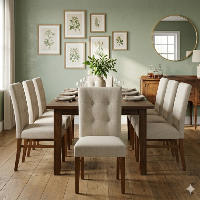 Silla Camerun en tela beige