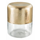 Mesita Lateral Cristal Dorado