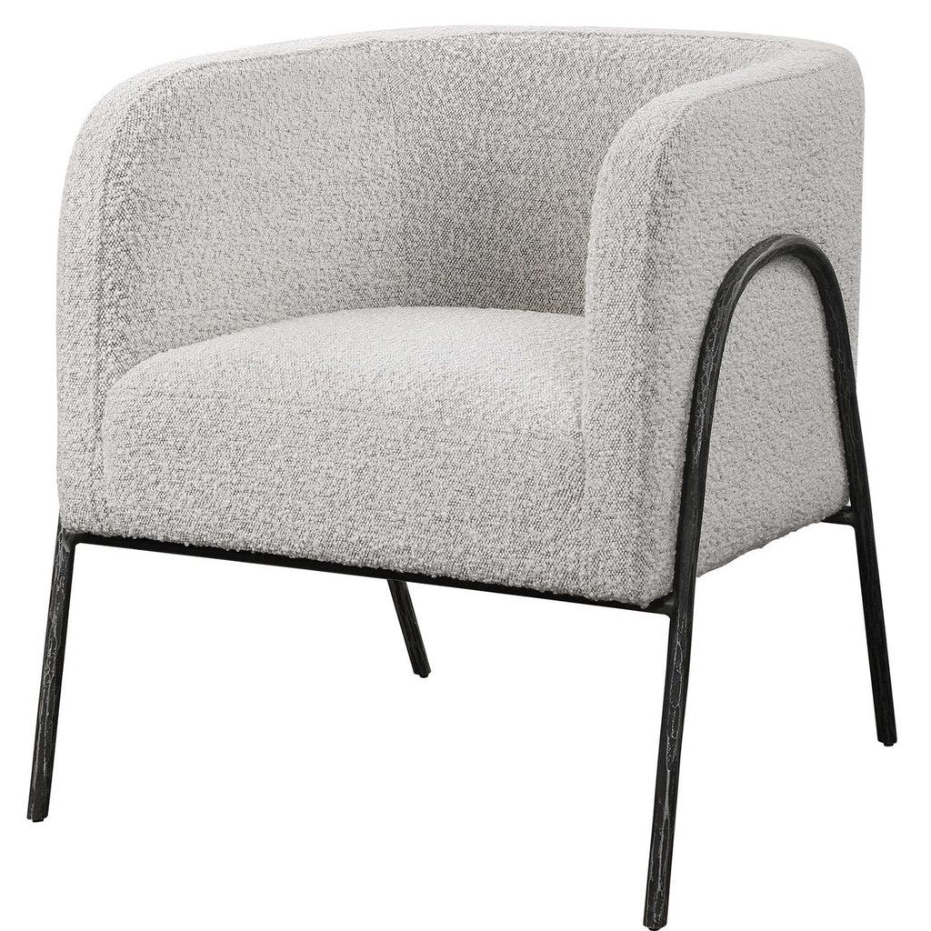 Sillón Ocasional Jacobsen en tela base metal