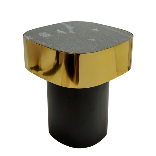 Mesa lateral cromo dorado