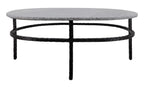 Mesa de centro ovalada mármol gris