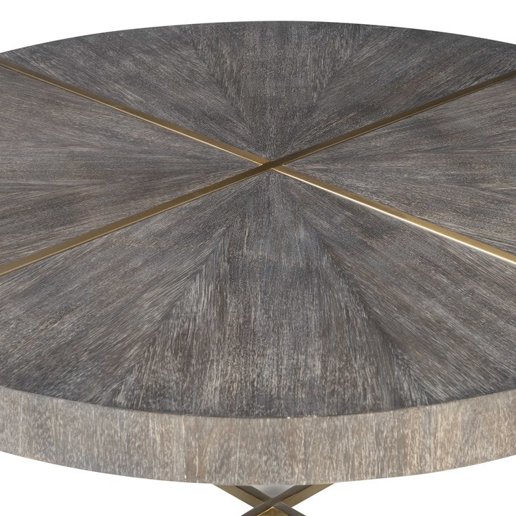 Mesa de centro detalle dorado