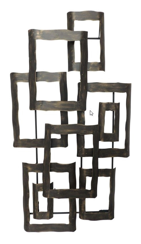 Estructura metal café antiguo para pared