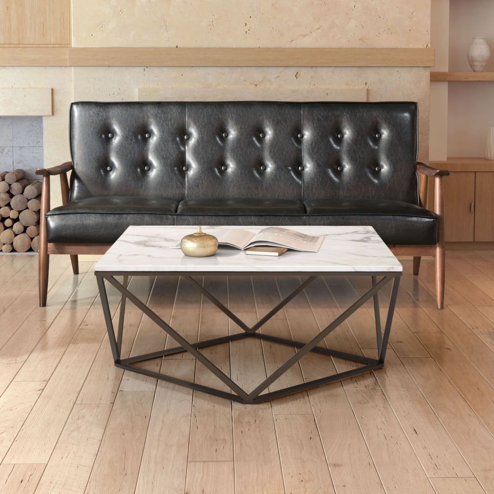Mesa de centro mármol con vetas