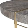 Mesa de centro detalle dorado