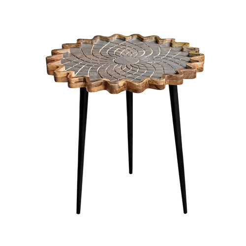 Mesa auxiliar flor de madera