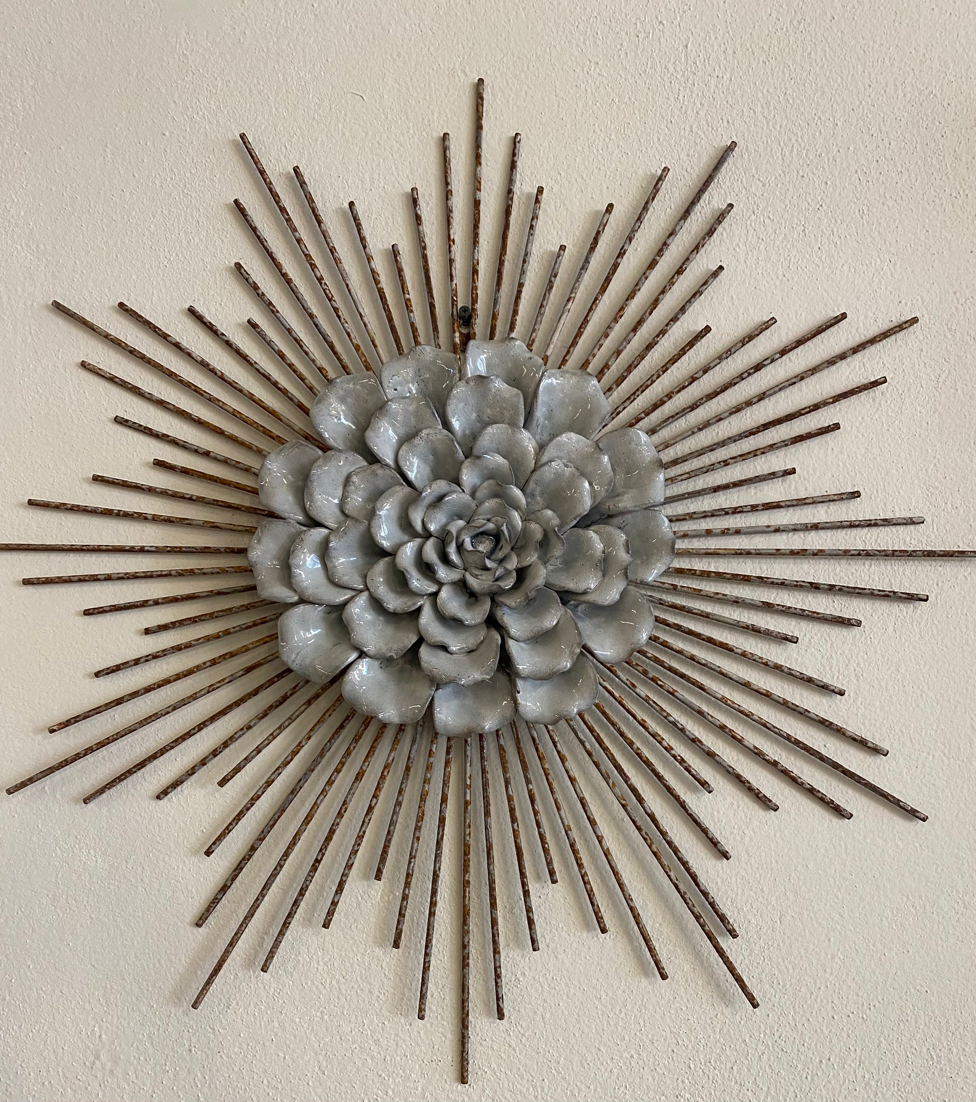 Set de dos, Flor cerámica para pared